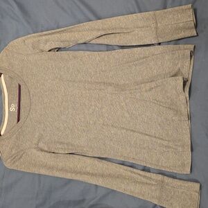 SO Grey Long Sleeve V-Neck Top